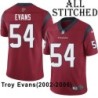 Red Embroidered Troy Evans Jersey Houston Texans #54 Stitched Jerseys