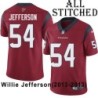 Red Embroidered Willie Jefferson Jersey Houston Texans #54 Stitched Jerseys