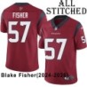 Red Embroidered Blake Fisher Jersey Houston Texans #57 Stitched Jerseys