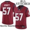 Red Embroidered Neville Hewitt Jersey Houston Texans #57 Stitched Jerseys
