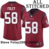 Red Embroidered Steve Foley Jersey Houston Texans #58 Stitched Jerseys