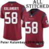 Red Embroidered Peter Kalambayi Jersey Houston Texans #58 Stitched Jerseys