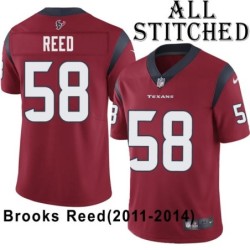 Red Embroidered Brooks Reed Jersey Houston Texans #58 Stitched Jerseys