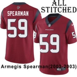 Red Embroidered Armegis Spearman Jersey Houston Texans #59 Stitched Jerseys