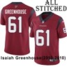 Red Embroidered Isaiah Greenhouse Jersey Houston Texans #61 Stitched Jerseys