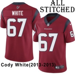 Red Embroidered Cody White Jersey Houston Texans #67 Stitched Jerseys