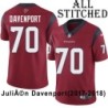 Red Embroidered JuliÃ©n Davenport Jersey Houston Texans #70 Stitched Jerseys