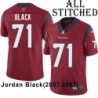 Red Embroidered Jordan Black Jersey Houston Texans #71 Stitched Jerseys