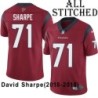 Red Embroidered David Sharpe Jersey Houston Texans #71 Stitched Jerseys