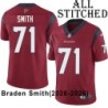 Red Embroidered Braden Smith Jersey Houston Texans #71 Stitched Jerseys