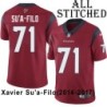 Red Embroidered Xavier Su'a-Filo Jersey Houston Texans #71 Stitched Jerseys