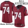 Red Embroidered Wade Smith Jersey Houston Texans #74 Stitched Jerseys