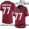 Red Embroidered LaDarius Henderson Jersey Houston Texans #77 Stitched Jerseys