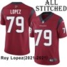 Red Embroidered Roy Lopez Jersey Houston Texans #79 Stitched Jerseys