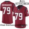Red Embroidered Chad Overhauser Jersey Houston Texans #79 Stitched Jerseys