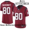 Red Embroidered Sean McDermott Jersey Houston Texans #80 Stitched Jerseys