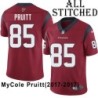 Red Embroidered MyCole Pruitt Jersey Houston Texans #85 Stitched Jerseys