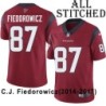 Red Embroidered C.J. Fiedorowicz Jersey Houston Texans #87 Stitched Jerseys