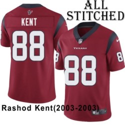 Red Embroidered Rashod Kent Jersey Houston Texans #88 Stitched Jerseys