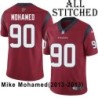 Red Embroidered Mike Mohamed Jersey Houston Texans #90 Stitched Jerseys
