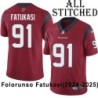 Red Embroidered Folorunso Fatukasi Jersey Houston Texans #91 Stitched Jerseys