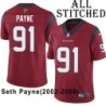 Red Embroidered Seth Payne Jersey Houston Texans #91 Stitched Jerseys
