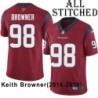 Red Embroidered Keith Browner Jersey Houston Texans #98 Stitched Jerseys