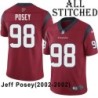 Red Embroidered Jeff Posey Jersey Houston Texans #98 Stitched Jerseys