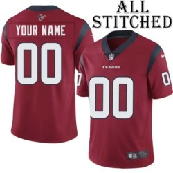 Red Customized Embroidered Houston Texans Custom Jersey Stitched ANY PATCH