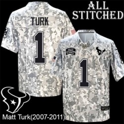Camo EmbroideCamo Matt Turk Jersey Houston Texans #1 Stitched Jerseys