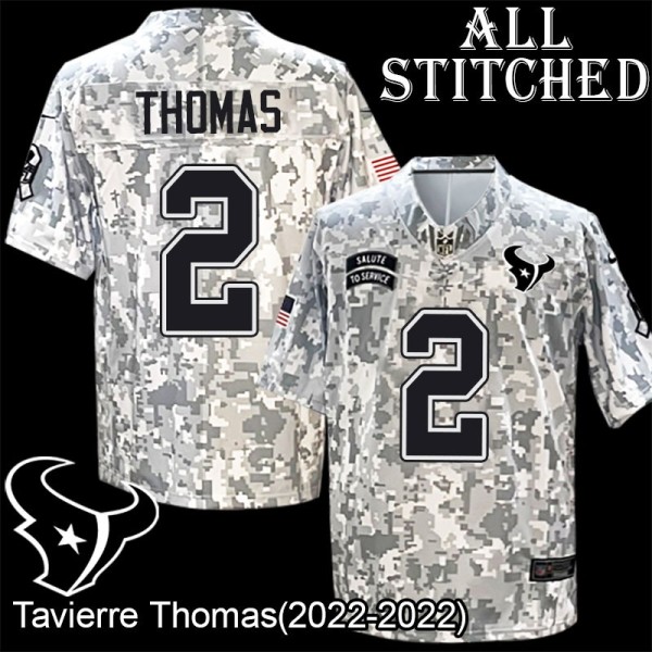 Camo EmbroideCamo Tavierre Thomas Jersey Houston Texans #2 Stitched Jerseys