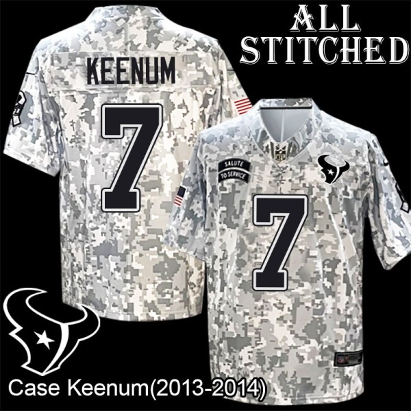 Camo EmbroideCamo Case Keenum Jersey Houston Texans #7 Stitched Jerseys