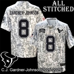 Camo EmbroideCamo C.J. Gardner-Johnson Jersey Houston Texans #8 Stitched Jerseys