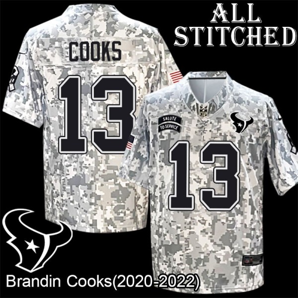 Camo EmbroideCamo Brandin Cooks Jersey Houston Texans #13 Stitched Jerseys