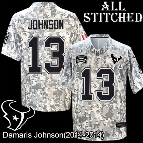 Camo EmbroideCamo Damaris Johnson Jersey Houston Texans #13 Stitched Jerseys