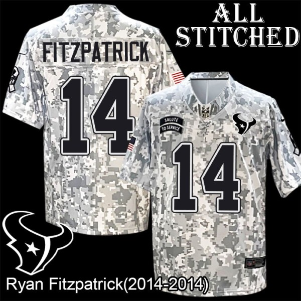Camo EmbroideCamo Ryan Fitzpatrick Jersey Houston Texans #14 Stitched Jerseys
