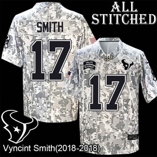 Camo EmbroideCamo Vyncint Smith Jersey Houston Texans #17 Stitched Jerseys