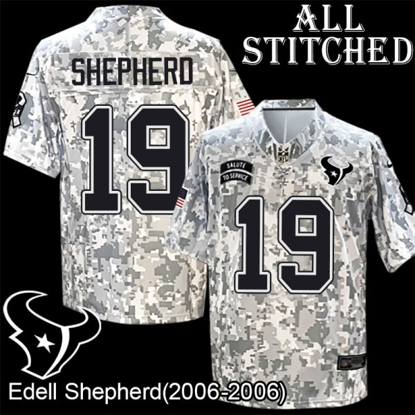Camo EmbroideCamo Edell Shepherd Jersey Houston Texans #19 Stitched Jerseys