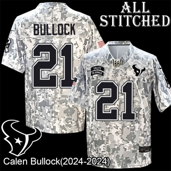 Camo EmbroideCamo Calen Bullock Jersey Houston Texans #21 Stitched Jerseys