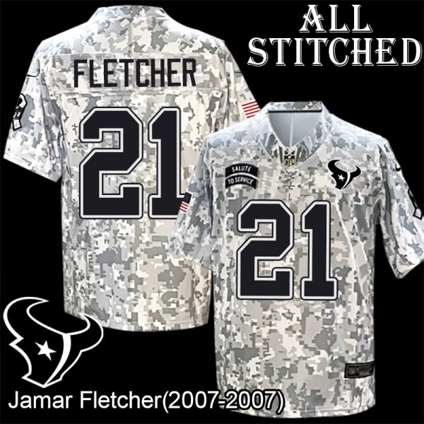 Camo EmbroideCamo Jamar Fletcher Jersey Houston Texans #21 Stitched Jerseys