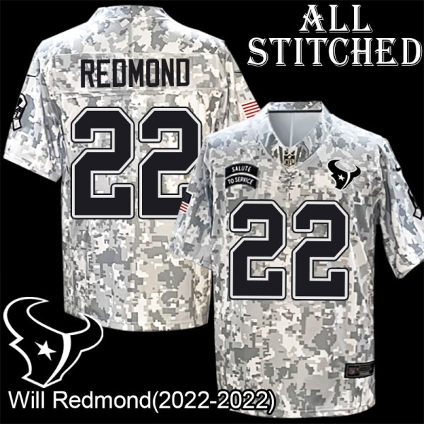 Camo EmbroideCamo Will Redmond Jersey Houston Texans #22 Stitched Jerseys