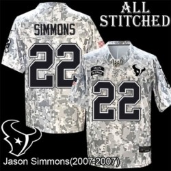 Camo EmbroideCamo Jason Simmons Jersey Houston Texans #22 Stitched Jerseys