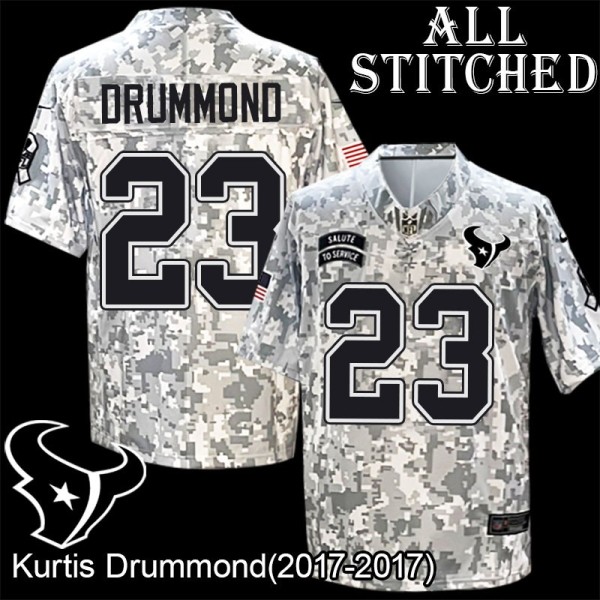 Camo EmbroideCamo Kurtis Drummond Jersey Houston Texans #23 Stitched Jerseys