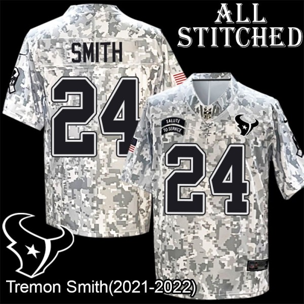 Camo EmbroideCamo Tremon Smith Jersey Houston Texans #24 Stitched Jerseys