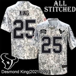 Camo EmbroideCamo Desmond King Jersey Houston Texans #25 Stitched Jerseys
