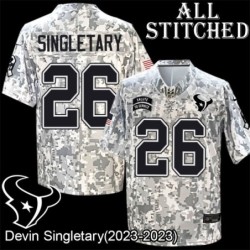 Camo EmbroideCamo Devin Singletary Jersey Houston Texans #26 Stitched Jerseys