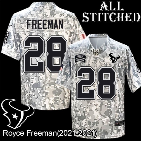 Camo EmbroideCamo Royce Freeman Jersey Houston Texans #28 Stitched Jerseys