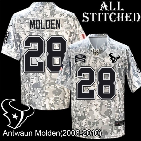 Camo EmbroideCamo Antwaun Molden Jersey Houston Texans #28 Stitched Jerseys