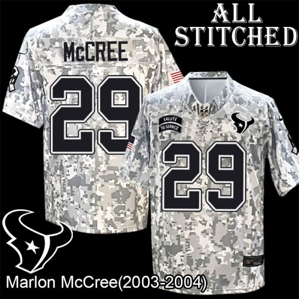 Camo EmbroideCamo Marlon McCree Jersey Houston Texans #29 Stitched Jerseys