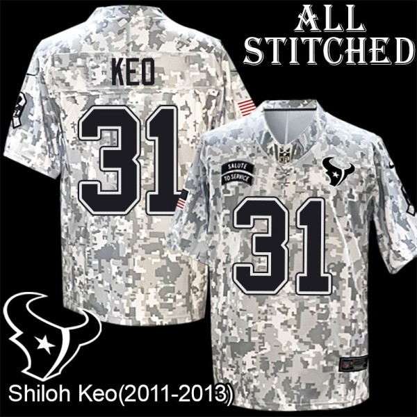 Camo EmbroideCamo Shiloh Keo Jersey Houston Texans #31 Stitched Jerseys